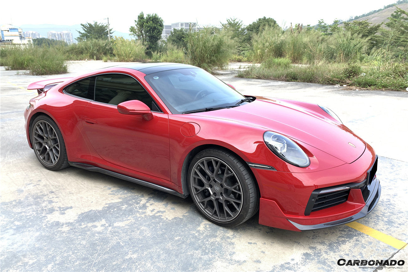 Carbonado 2019-2023 Porsche 911 992 Carrera  Targa  S  4  4S WP Style Dry Carbon Front Lip