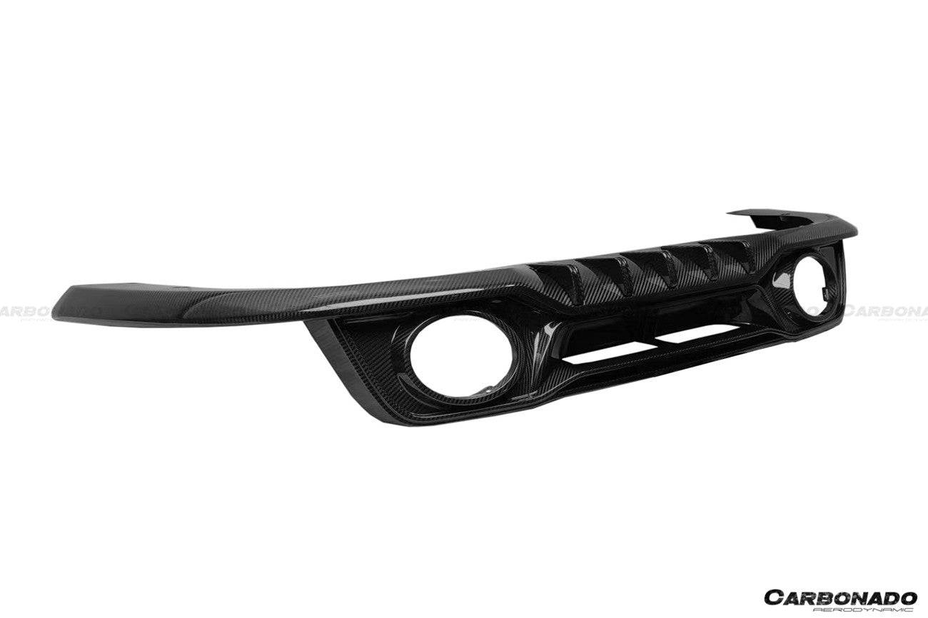 Carbonado 2020-2023 Porsche 911 992 Turbo S TA Style DRY Carbon Fiber Rear Lip With Winglets