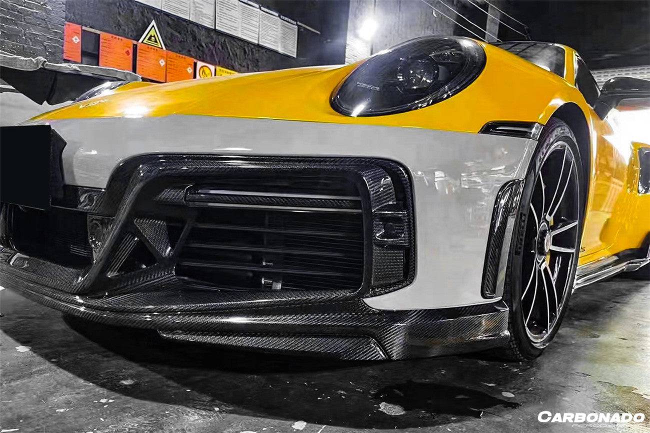 Carbonado 2020-2023 Porsche 911 992 Turbo S TA Style Front Bumper