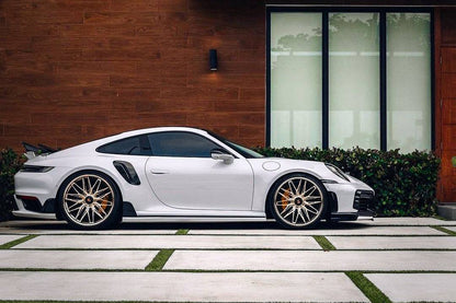 Faldones laterales de fibra de carbono seca estilo Porsche 911 992 TurboS TA Carbonado 2020-2023