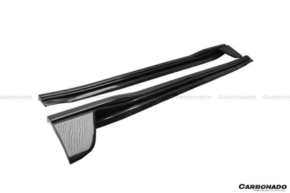 Faldones laterales de fibra de carbono seca estilo Porsche 911 992 TurboS TA Carbonado 2020-2023