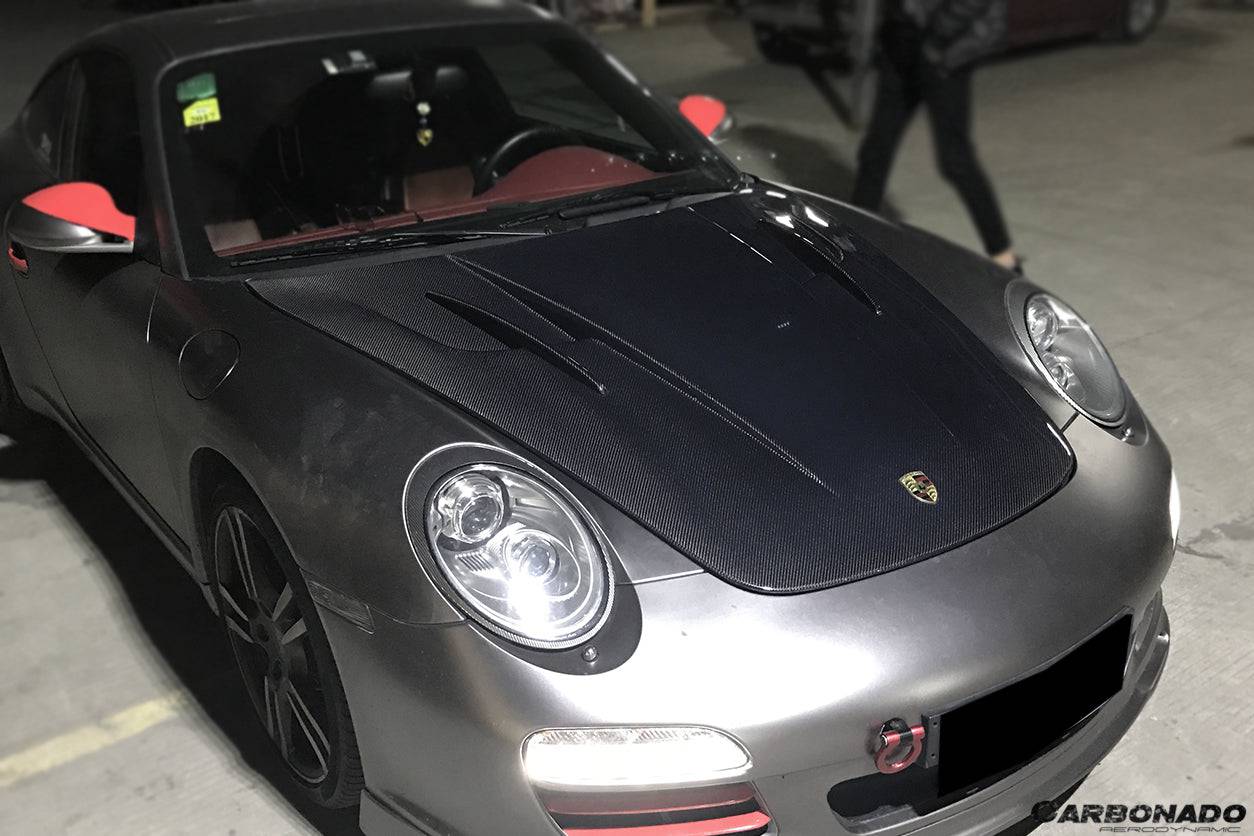 Porsche 987 Cayman Boxster y 997 Carrera MG Style Hood Carbonado 2005-2012