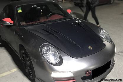 Porsche 987 Cayman Boxster y 997 Carrera MG Style Hood Carbonado 2005-2012