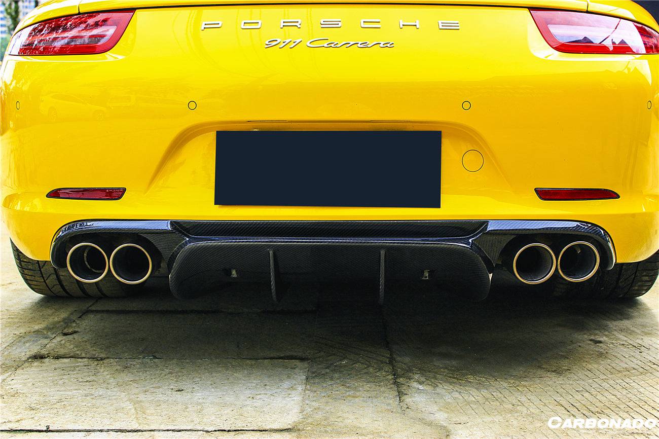 Difusor trasero de fibra de carbono estilo Porsche 911 991.1 Carrera S 4S VRS Carbonado 2012-2015