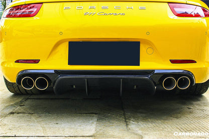 Difusor trasero de fibra de carbono estilo Porsche 911 991.1 Carrera S 4S VRS Carbonado 2012-2015