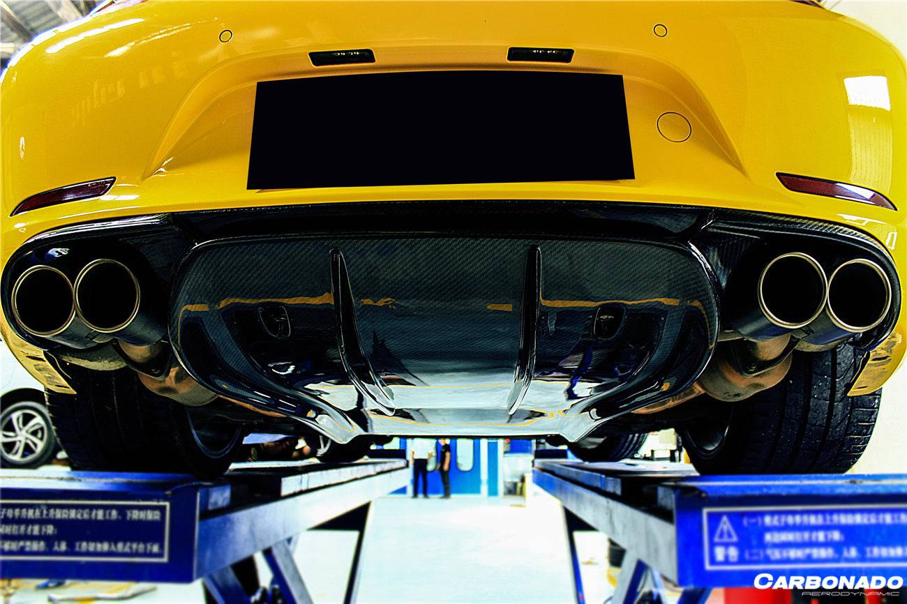 Difusor trasero de fibra de carbono estilo Porsche 911 991.1 Carrera S 4S VRS Carbonado 2012-2015