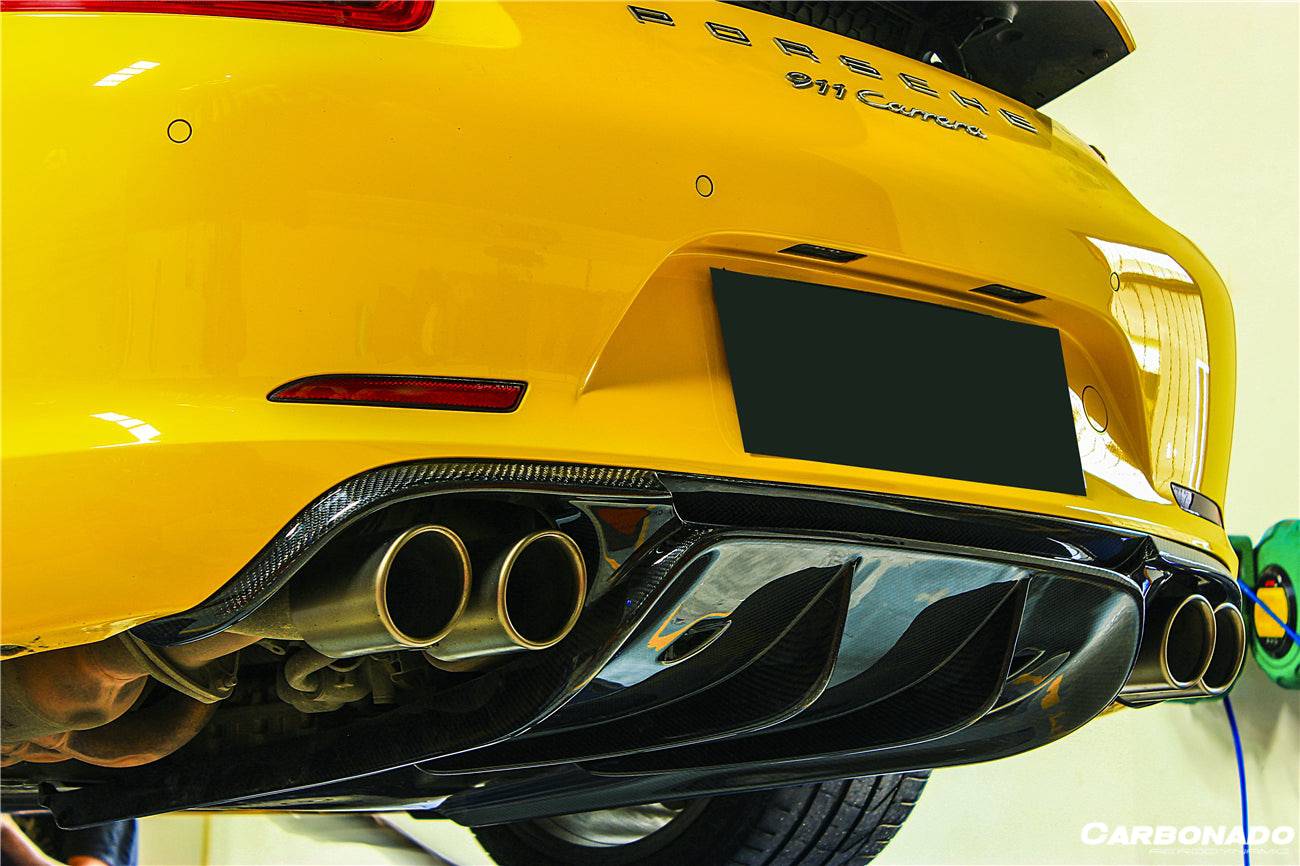 Difusor trasero de fibra de carbono estilo Porsche 911 991.1 Carrera S 4S VRS Carbonado 2012-2015