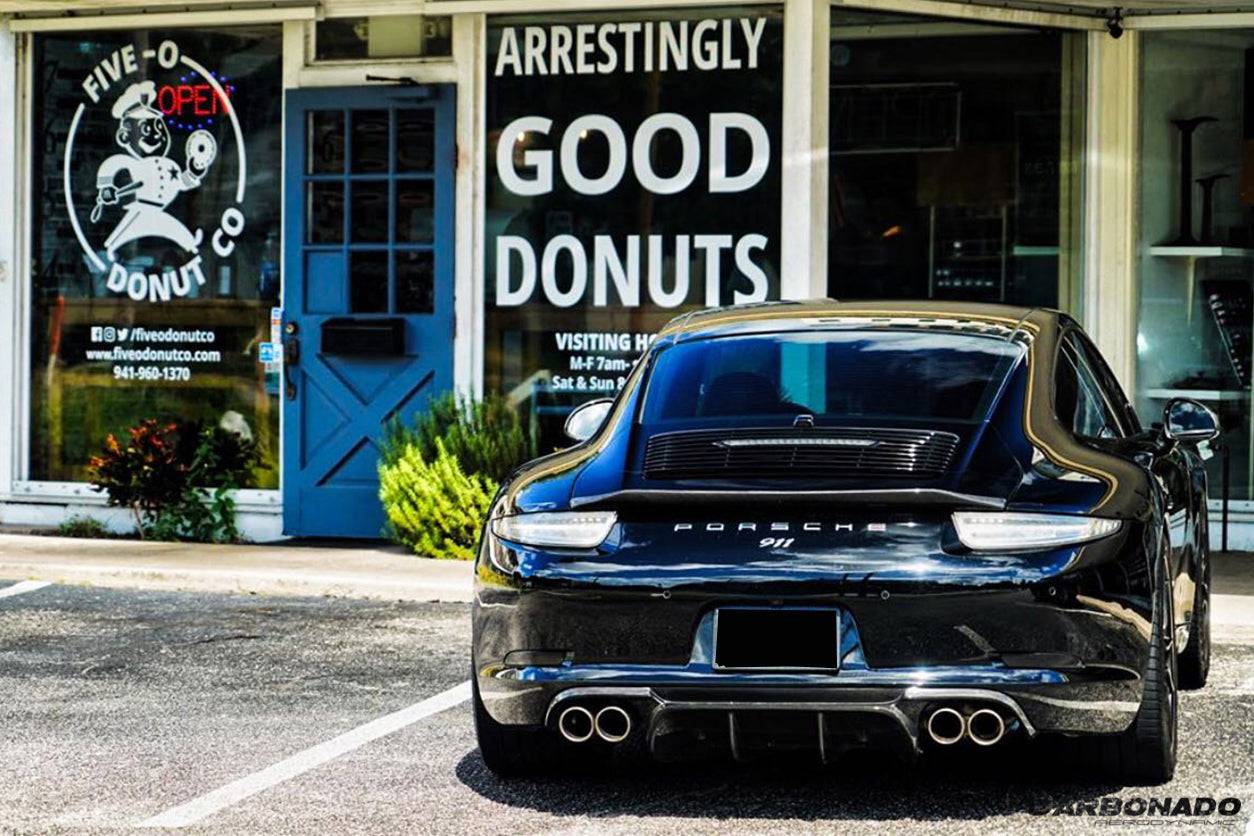 Alerón de maletero de fibra de carbono estilo Porsche 911 991.1 991.2 Carrera S 4S GTS VRS (2012-2019)