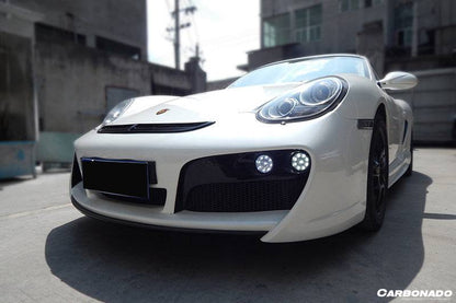 Carbonado 2009-2012 Porsche Cayman  Boxster 987 TA Style Front Bumper with  LED Lights