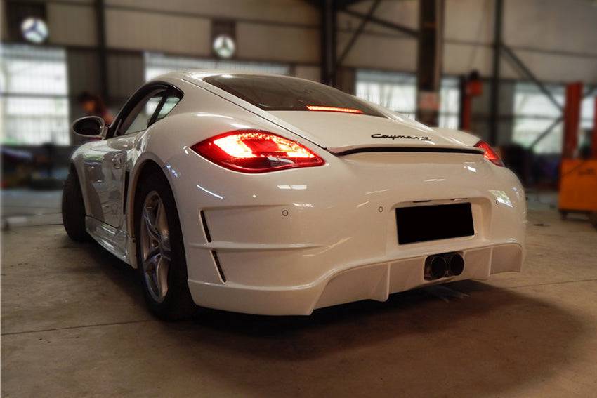 Parachoques trasero estilo Porsche Cayman 987 TA2 Carbonado 2009-2012