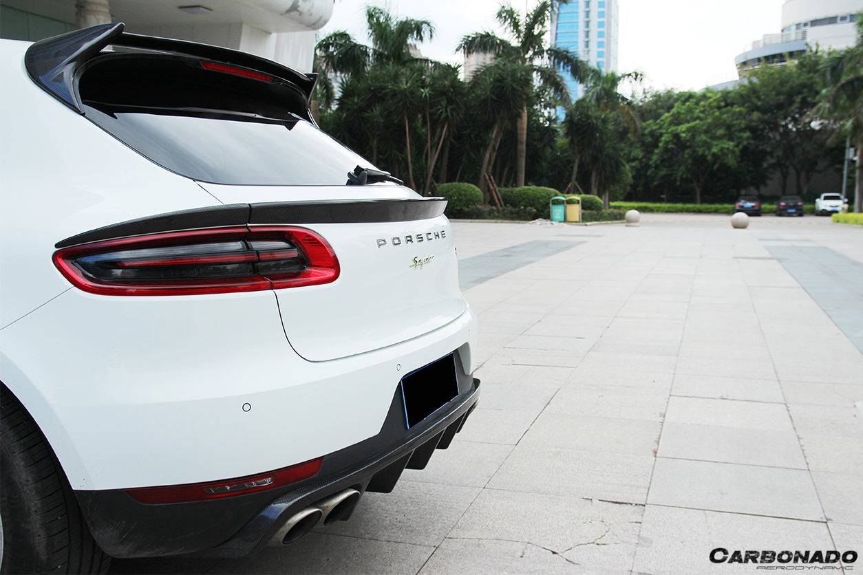 Carbonado 2014-2019 Porsche Macan BS Style Carbon Fiber Roof Spoiler
