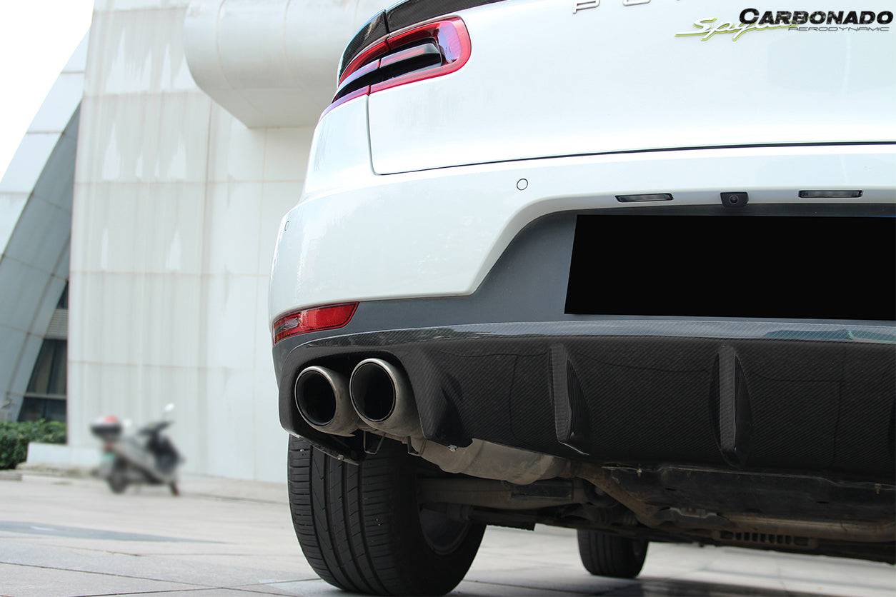 Carbonado 2014-2019 Porsche Macan BS Style Carbon Fiber Rear Diffuser