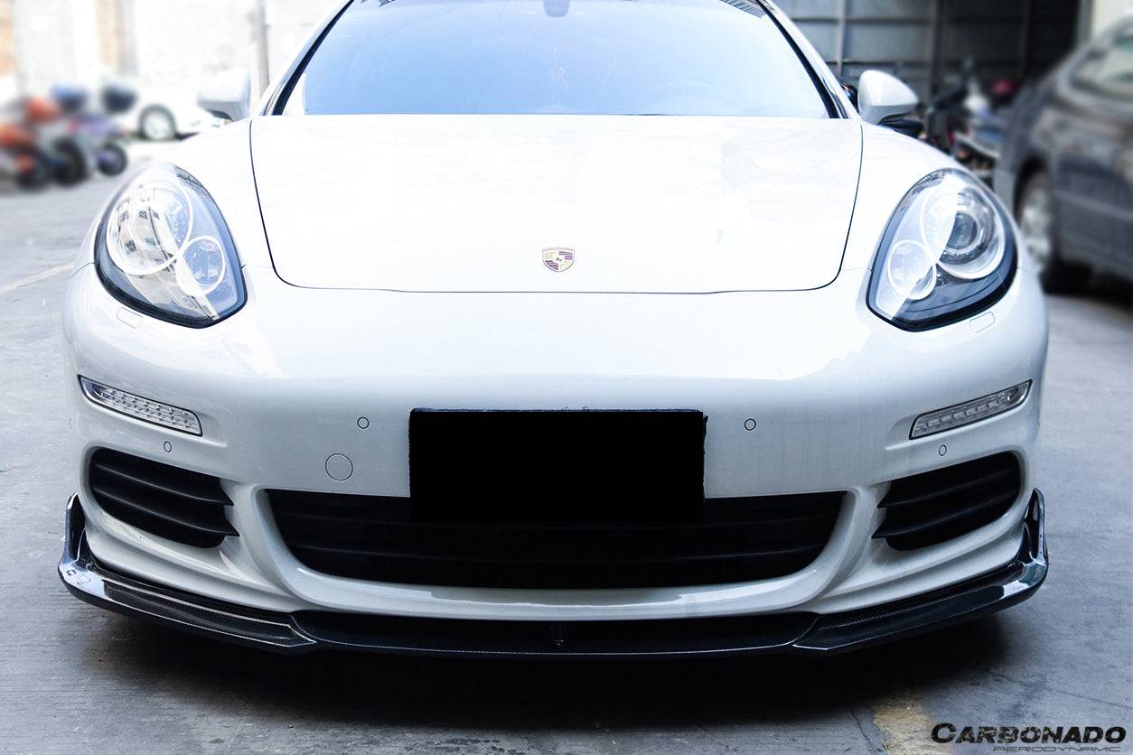 Carbonado BS-Sport Style Carbon Fiber Front Lip | 2013-2016 Porsche Panamera 970.2