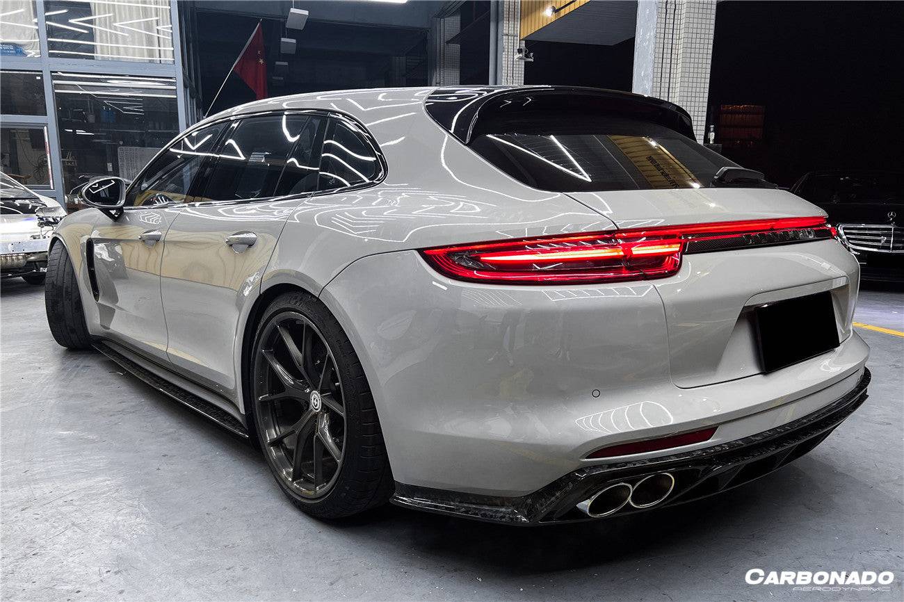 Faldones laterales de fibra de carbono seca estilo Porsche Panamera 971 4S 4 GTS Carbonado 2017-2023