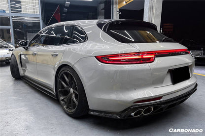 Faldones laterales de fibra de carbono seca estilo Porsche Panamera 971 4S 4 GTS Carbonado 2017-2023