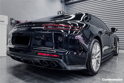 Faldones laterales de fibra de carbono seca estilo Porsche Panamera 971 4S 4 GTS Carbonado 2017-2023