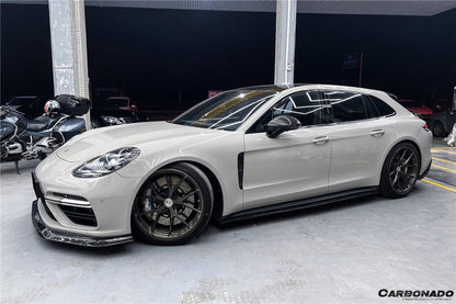 Faldones laterales de fibra de carbono seca estilo Porsche Panamera 971 4S 4 GTS Carbonado 2017-2023