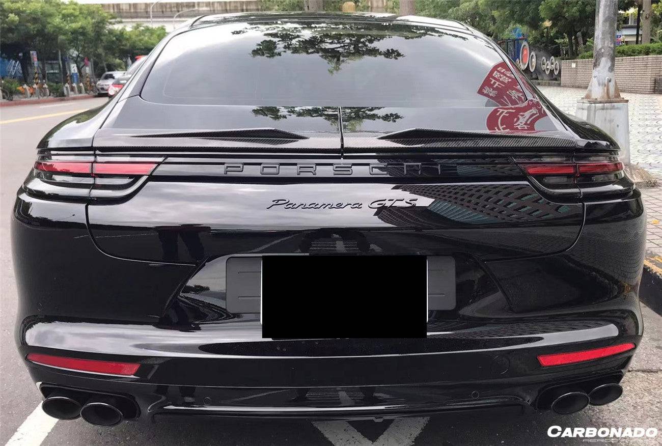 Alerón de maletero de fibra de carbono seco estilo Porsche Panamera 971 TA Carbonado 2017-2023