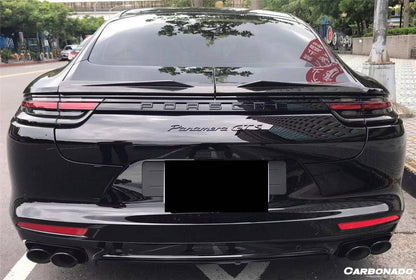 Alerón de maletero de fibra de carbono seco estilo Porsche Panamera 971 TA Carbonado 2017-2023