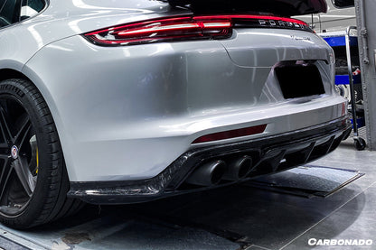 Carbonado 2017-2023 Porsche Panamera 971 4S    4    GTS OD Style Carbon Fiber Rear Lip