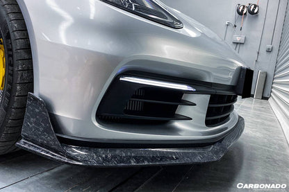 Borde delantero de fibra de carbono seco estilo Porsche Panamera 971 4S 4 GTS Carbonado 2017-2023