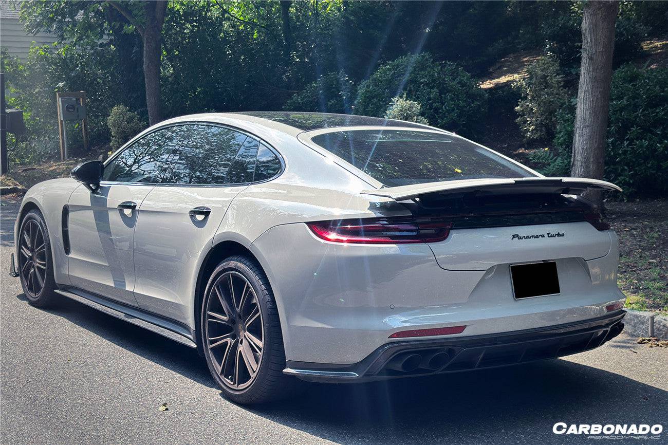 Faldones laterales de fibra de carbono seca estilo Porsche Panamera 971 4S 4 GTS Carbonado 2017-2023
