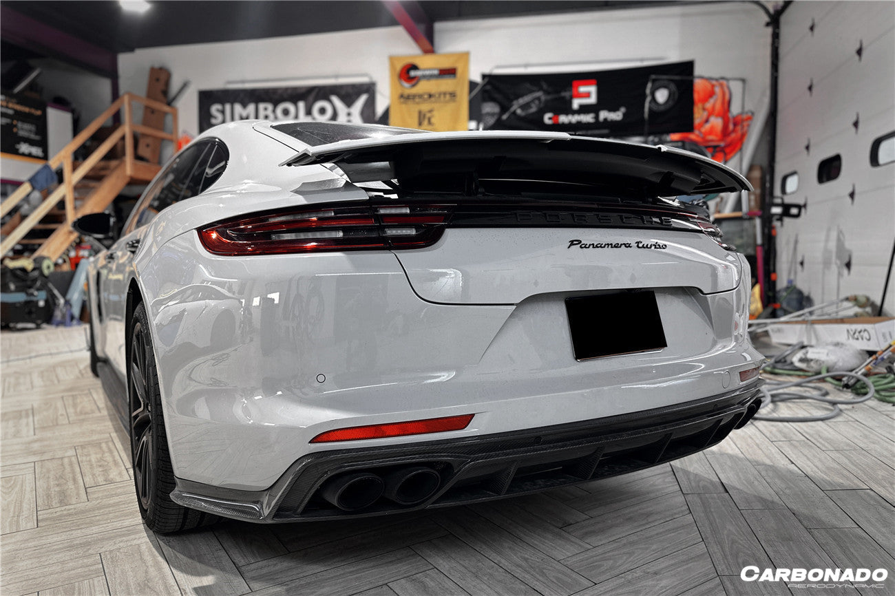 Carbonado 2017-2023 Porsche Panamera 971 4S    4    GTS OD Style Carbon Fiber Rear Lip