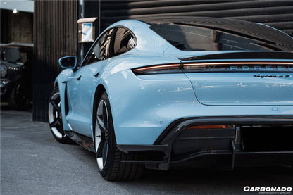 Carbonado 2019-2023 Porsche Taycan 4    4S    GTS    TURBO OD Style DRY Carbon Fiber Side Skirts