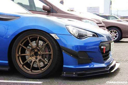 Carbonado 2012-2016 Subaru BRZ CB Style Carbon Fiber Front Bumper Canard & Foglight Cover
