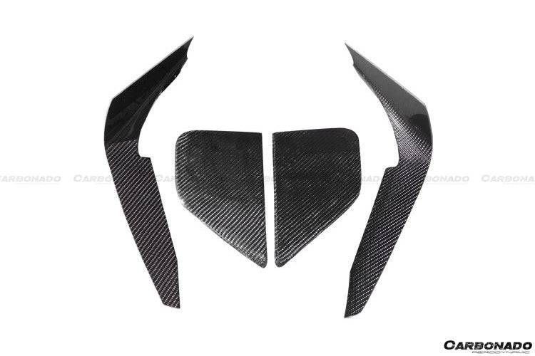 Carbonado 2012-2016 Subaru BRZ CB Style Carbon Fiber Front Bumper Canard & Foglight Cover