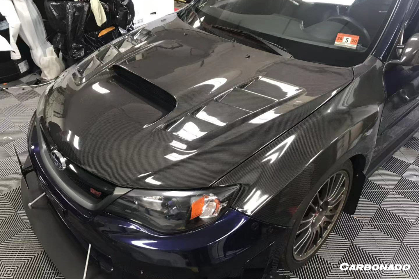 Carbonado 2008-2011 Subaru Impreza Wrx   Sti Vrs Style Hood