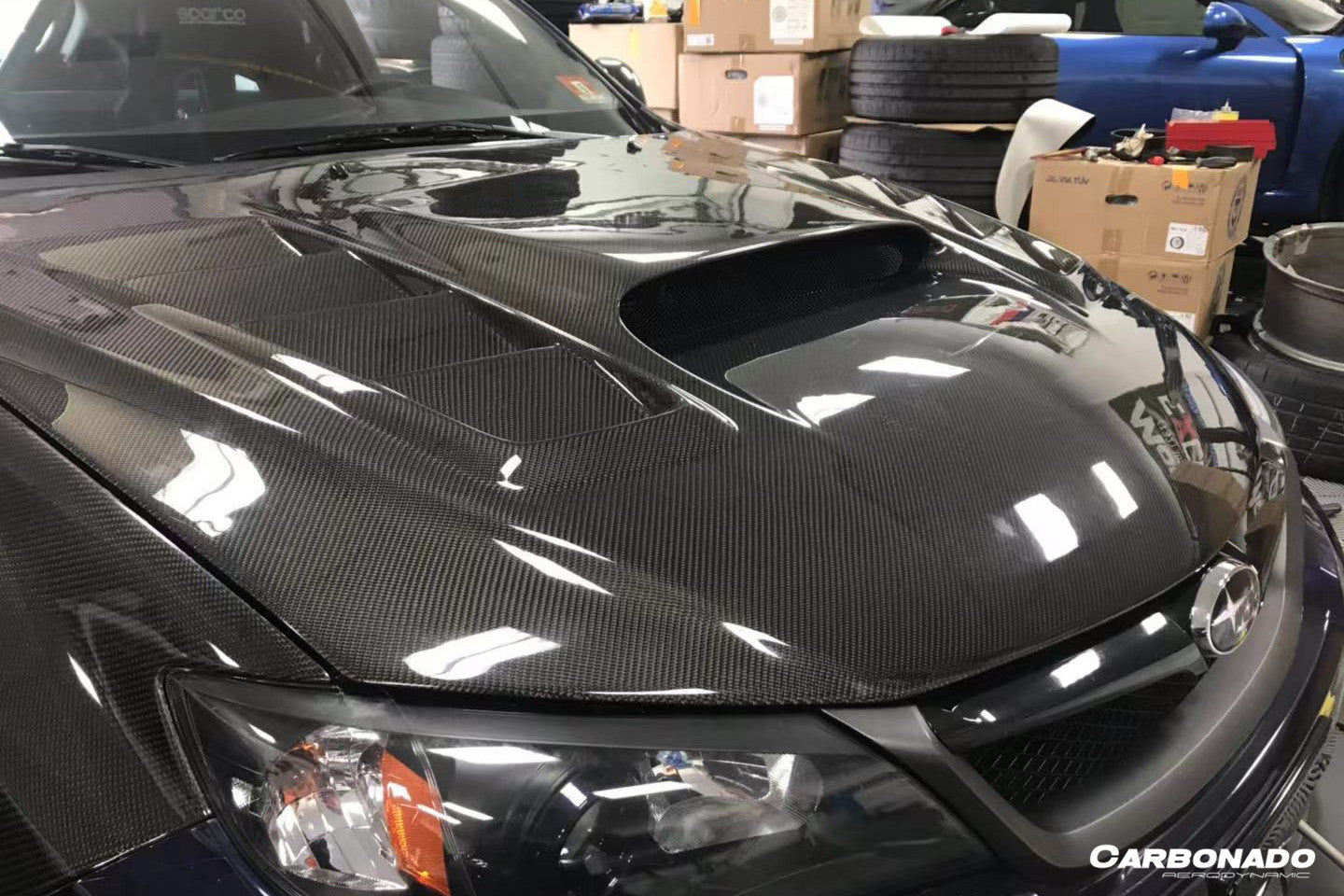 Carbonado 2008-2011 Subaru Impreza Wrx   Sti Vrs Style Hood