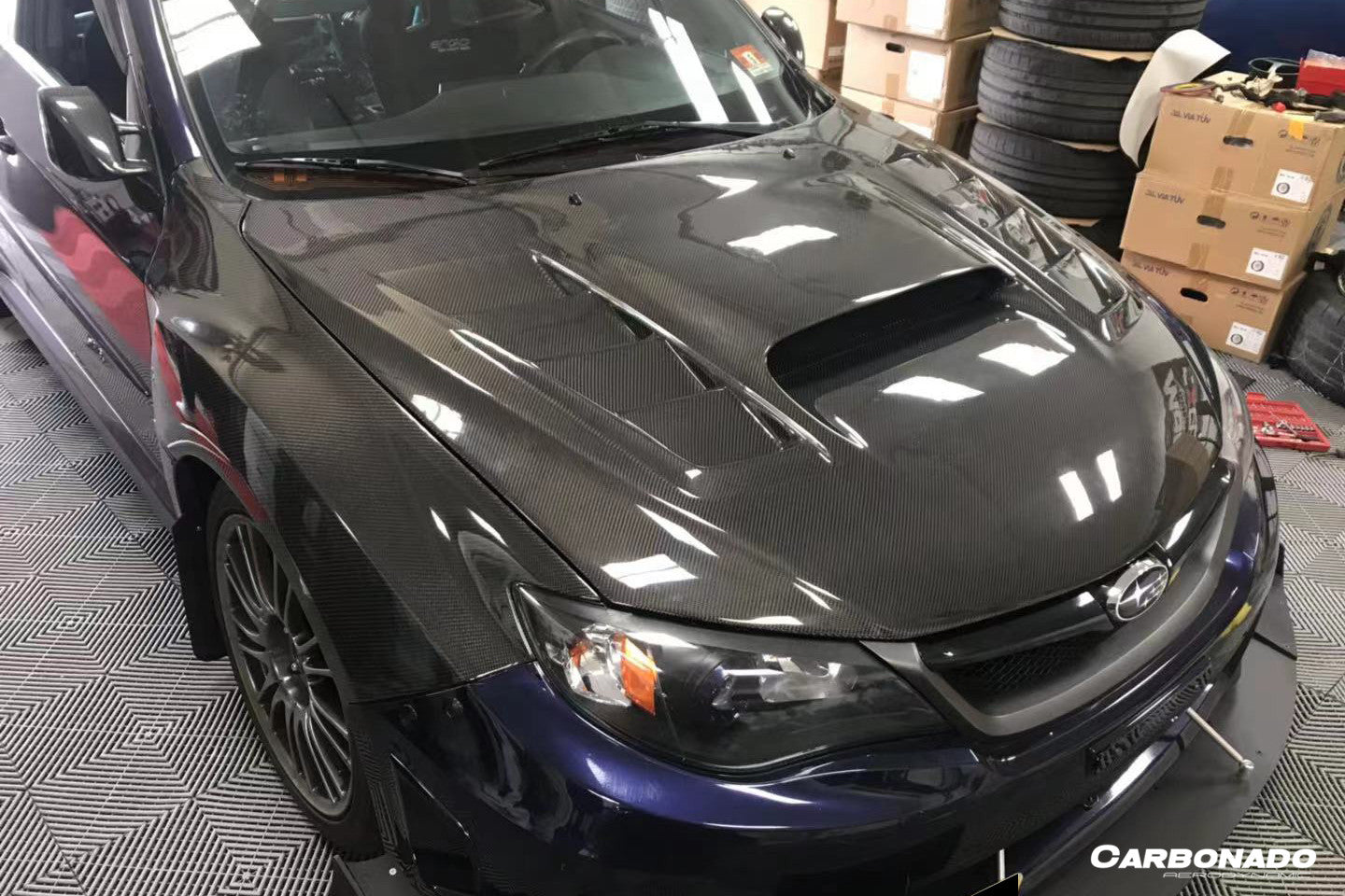 Carbonado 2008-2011 Subaru Impreza Wrx   Sti Vrs Style Hood