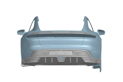 Labio difusor trasero de fibra de carbono seco estilo AD Porsche Taycan GTS Turbo Carbonado 2019-2024