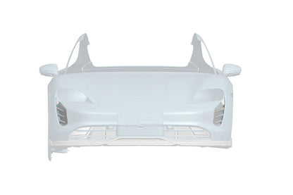 Carbonado AD Style DRY Carbon Fiber Front Bumper Air Vents | 2019-2024 Porsche Taycan