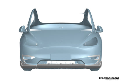 Cubiertas de luces diurnas delanteras de fibra de carbono secas estilo Tesla Model Y AD Carbonado 2020-2024