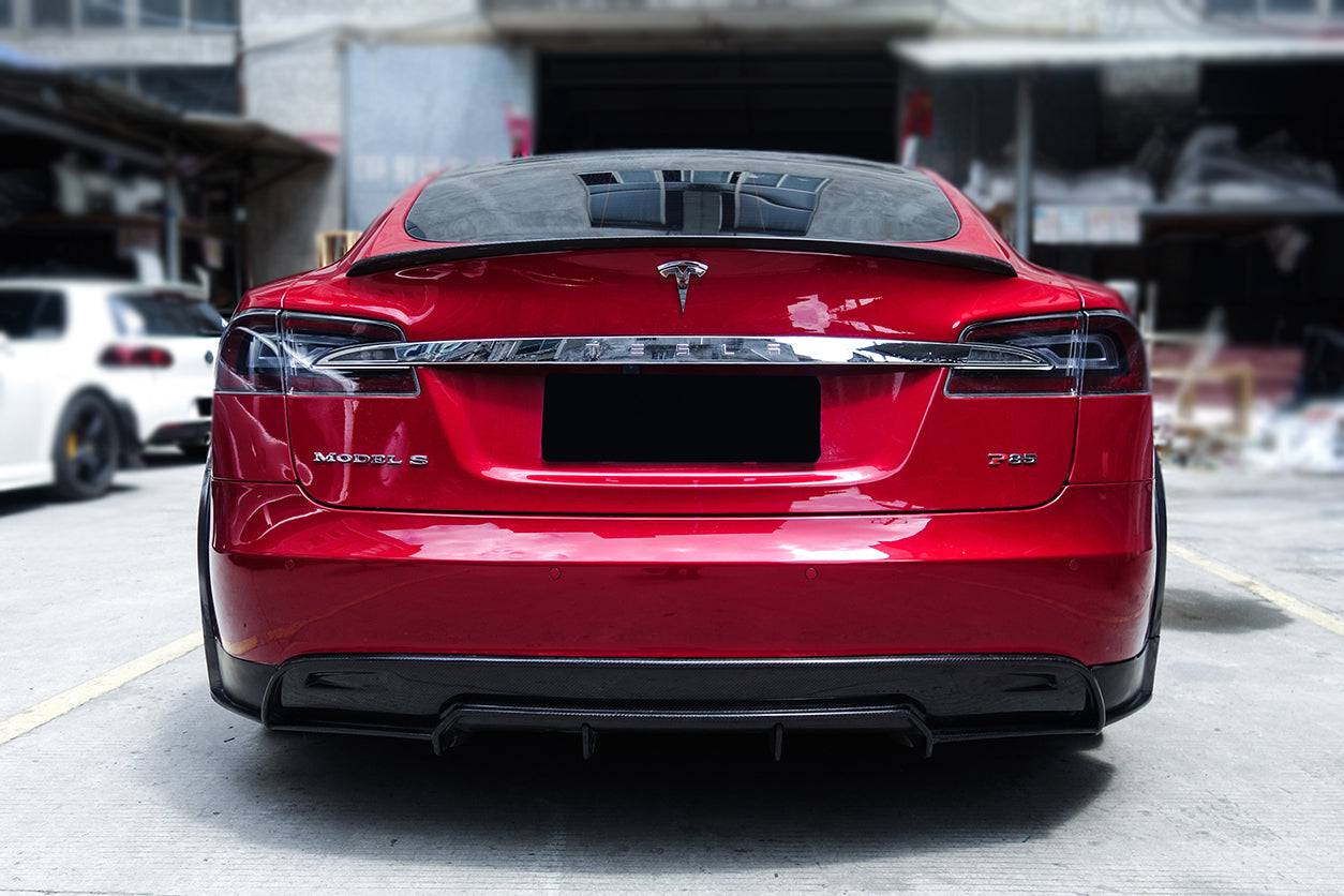 Carbonado RS Style Rear Lip | 2012-2015 Tesla Model S