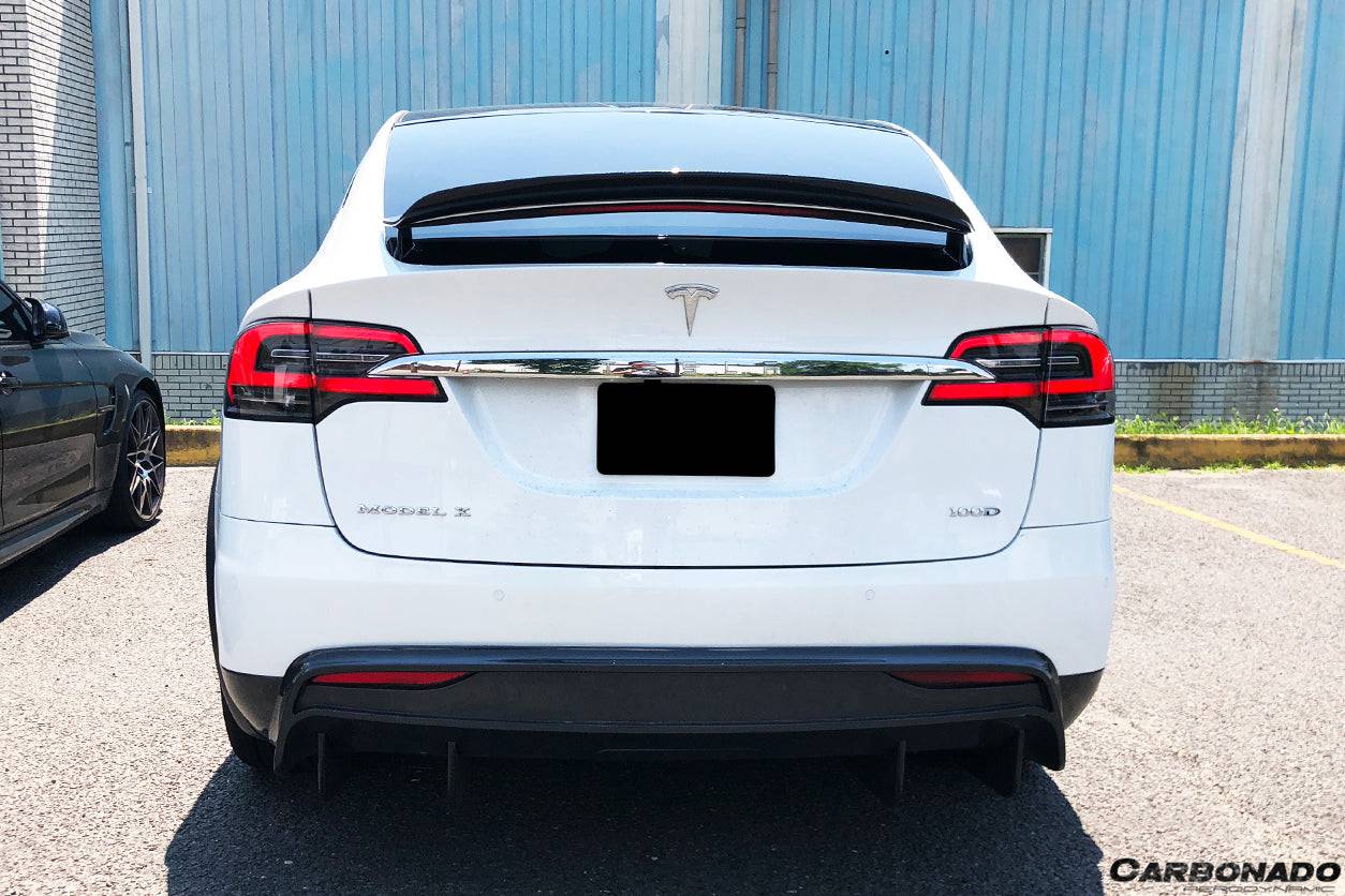 Alerón de maletero de fibra de carbono estilo RZS para Tesla Model X SUV Carbonado 2016-2025