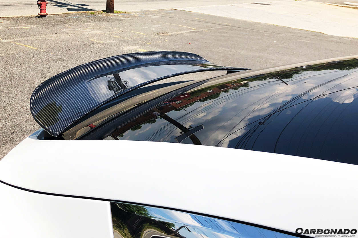 Alerón de maletero de fibra de carbono estilo RZS para Tesla Model X SUV Carbonado 2016-2025