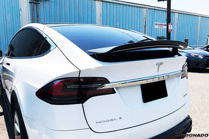 Alerón de maletero de fibra de carbono estilo RZS para Tesla Model X SUV Carbonado 2016-2025