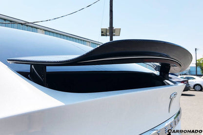 Alerón de maletero de fibra de carbono estilo RZS para Tesla Model X SUV Carbonado 2016-2025