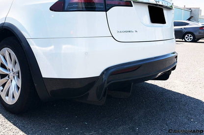 Carbonado 2019-2021 Tesla Model X SUV RZS Style Carbon Fiber Rear Diffuser