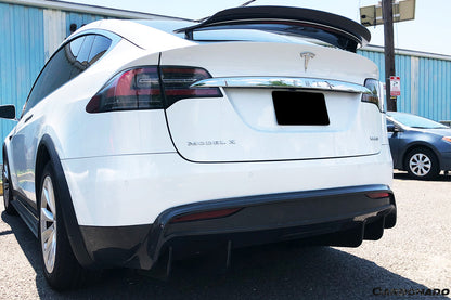 Carbonado 2019-2021 Tesla Model X SUV RZS Style Carbon Fiber Rear Diffuser