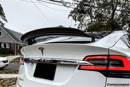 Alerón de maletero de fibra de carbono estilo RZS para Tesla Model X SUV Carbonado 2016-2025
