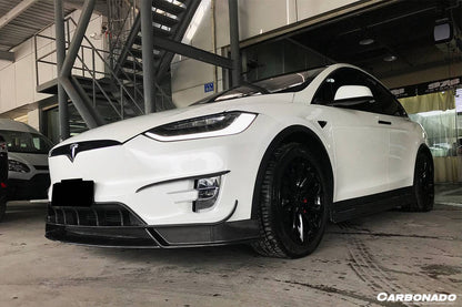 Carbonado 2016-2021 Tesla Model X SUV RZS Style Carbon Fiber Side Skirts