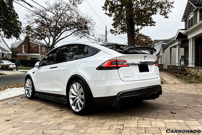 Carbonado 2016-2018 Tesla Model X SUV RZS Style Carbon Fiber Rear Lip