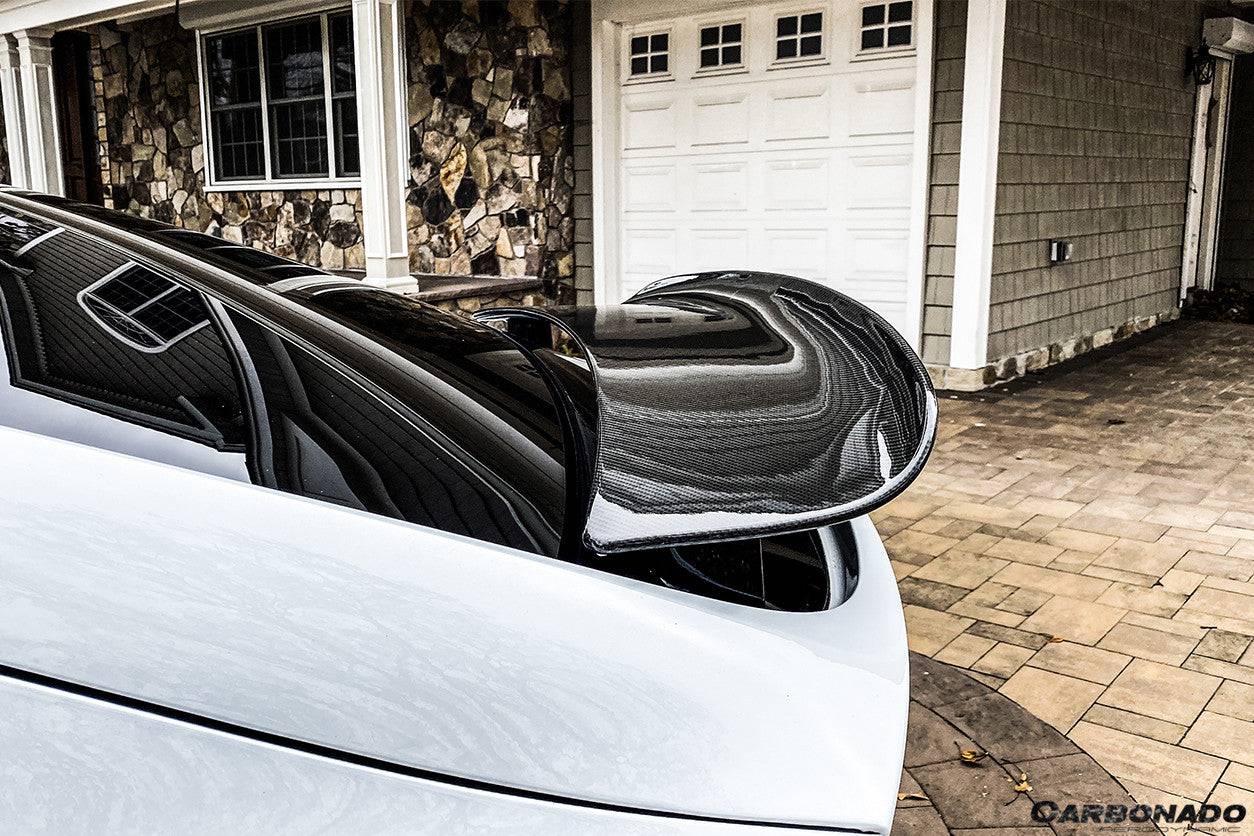 Alerón de maletero de fibra de carbono estilo RZS para Tesla Model X SUV Carbonado 2016-2025