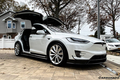 Carbonado 2016-2021 Tesla Model X SUV RZS Style Carbon Fiber Side Skirts