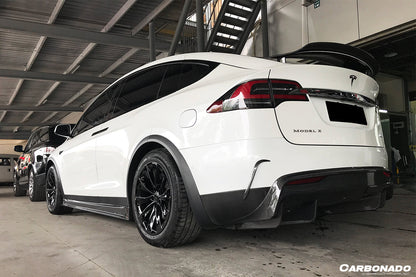 Alerón de maletero de fibra de carbono estilo RZS para Tesla Model X SUV Carbonado 2016-2025