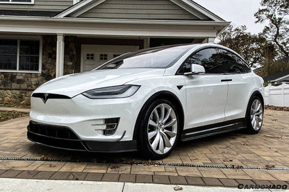 Carbonado 2016-2021 Tesla Model X SUV RZS Style Carbon Fiber Front Canards